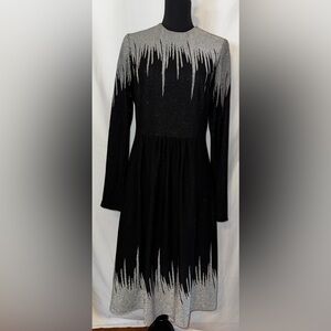 Barelli Black and Silver Midi Dress